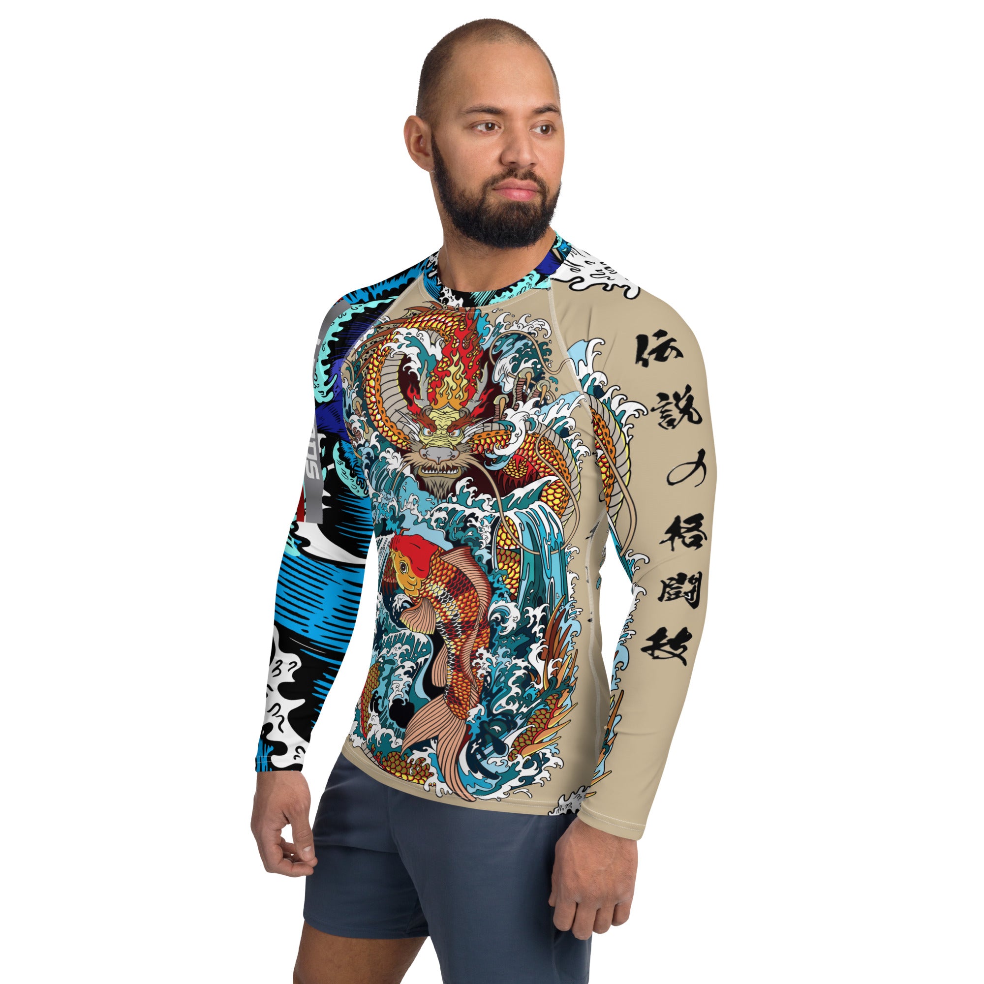 dragon water koi Rash Guard