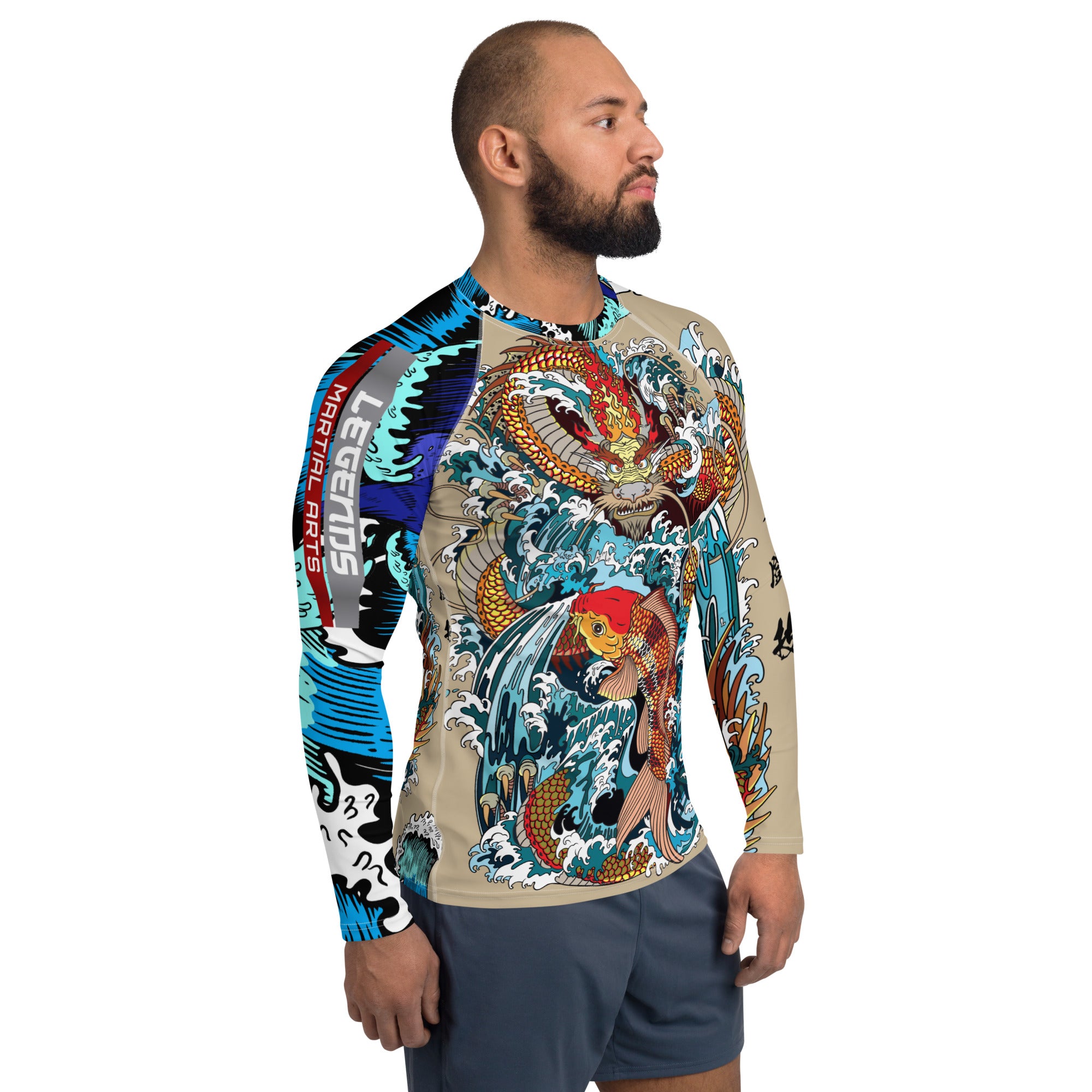 dragon water koi Rash Guard
