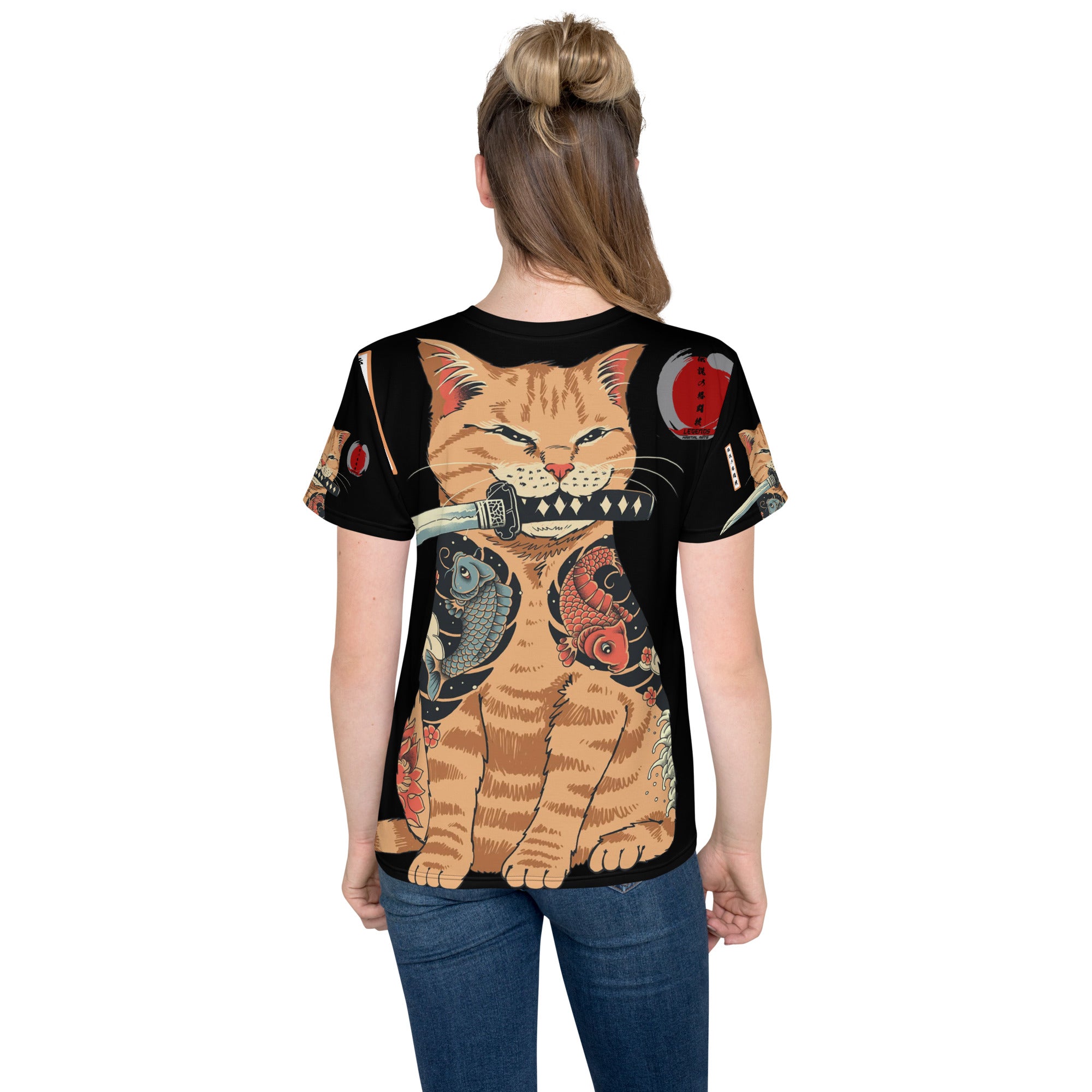 Youth samurai cat t-shirt