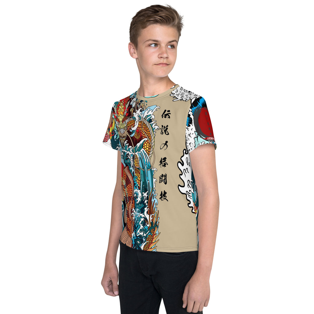Youth dragon water koi t-shirt