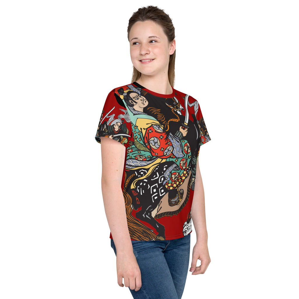 Youth samurai horse t-shirt
